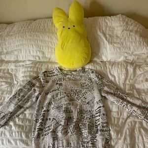 ELVNPARIS Writing Pullover (WHITE) (OFFERS OPEN)